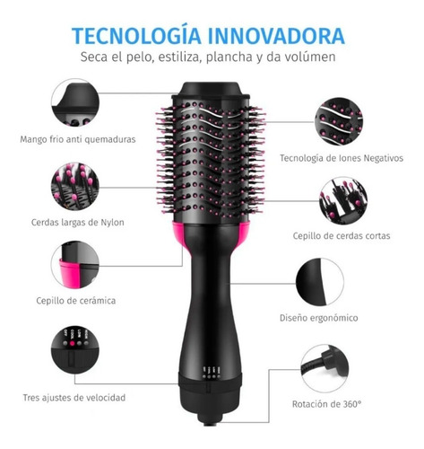 Imagen 2 de 10 de Cepillo Secador Y Voluminizador De Pelo Revlon Rvdr5222la2a