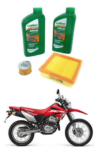 Kit Servi Honda Tornado Aceite Lubrax + Filt Aire + Filt Ace