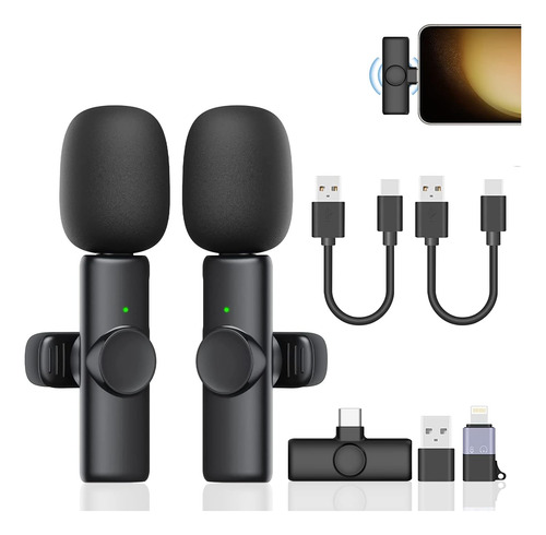 Micrófono De Solapa Inalámbrico Lavalier Para iPhone/iPad/an