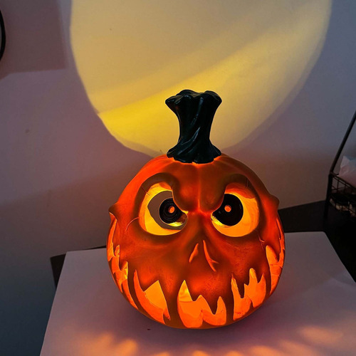 Lámpara Nocturna Con Forma De Calavera Y Cabeza De Calabaza