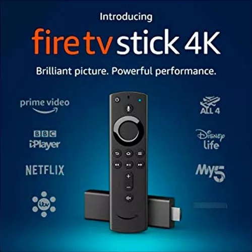 Fire TV Stick 4K 2ª generación de voz 4K 8GB negro1 con 1.5GB de  memoria RAM