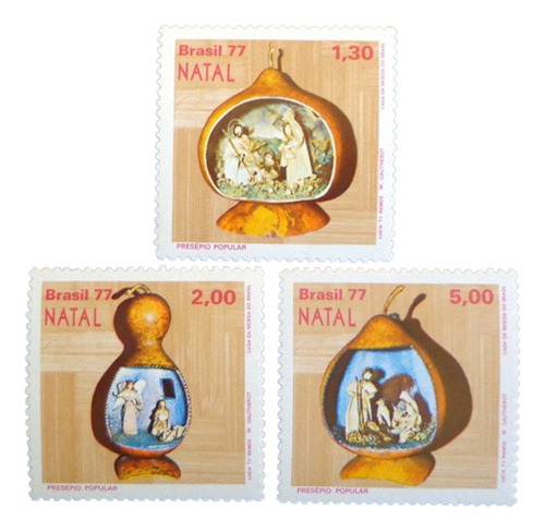 Brasil Arte, Serie Sc. 1534-36 Navidad 1977 Mint L7465