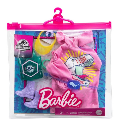 Imagem 2 de 2 de Barbie Roupas E Acessórios Moletom Rosa Jurassic World Ms