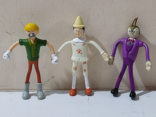 Pinocho Lote De 3 Pzas Promocionales De Mcdonald's De 2002. (Usado)