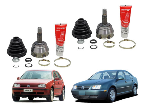  Par Espigas L/rueda Golf Jetta A4 Clásico 1999-2015 Beetle