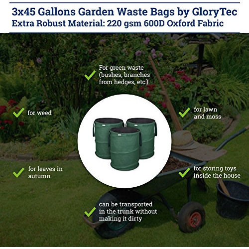 Glorytec Bolsa Jardin Elevable 3 45 Galon Residuo Para