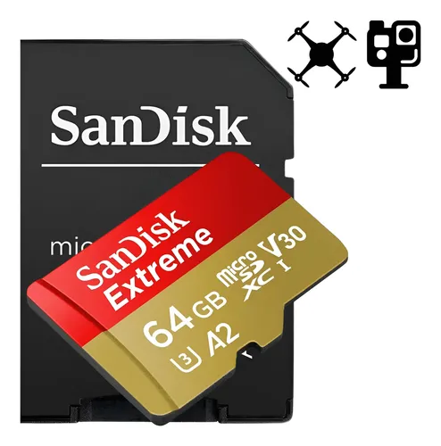 Cartao Memoria Sandisk Extreme 64gb A2 U3 Micro Sd Original
