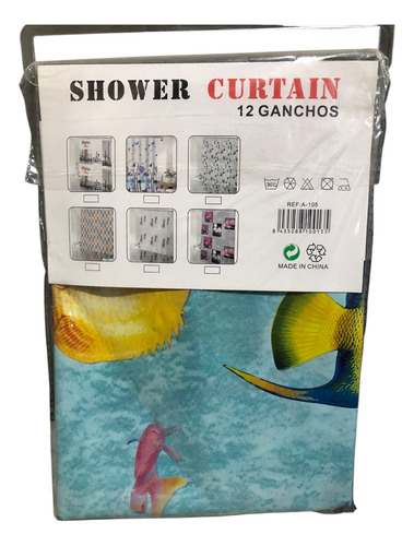 Cortina Para Baño Con Estampado (1 Pieza )