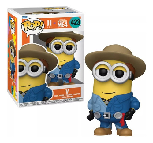 Minions Funko Pop Boneco Rocks X Bts - V 423 - Original
