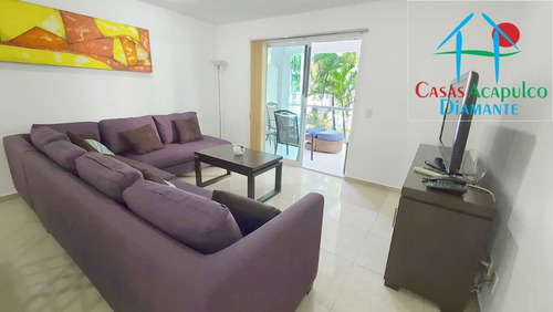 Cad Diamante Lakes Rubí 202. Terraza Con Vista A La Alberca Y Jardines