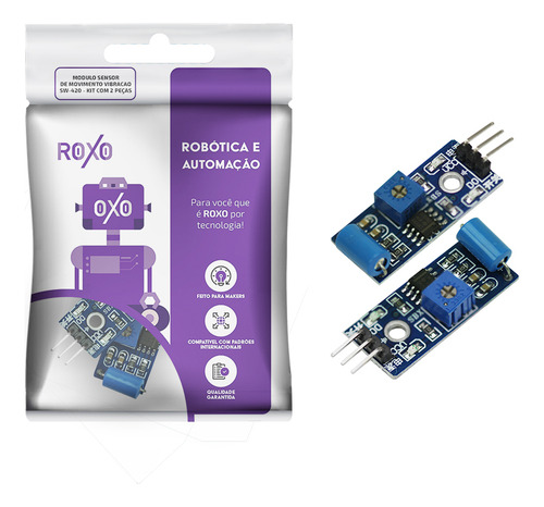 2x Sensor De Movimento Vibração Sw-420 - Roxo