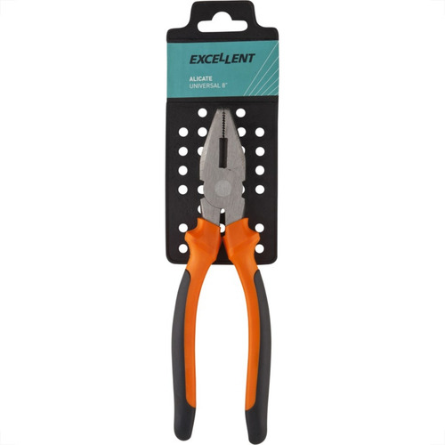 Alicate Universal Profissional Excellent 08'' Cabo Vlaranja/