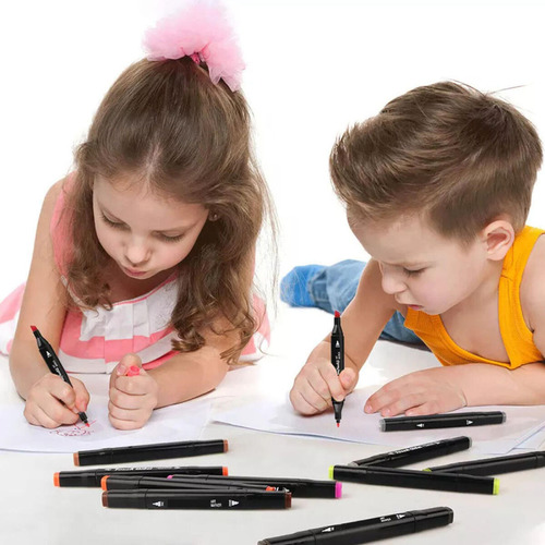 Estuche Escolar Para Bolígrafos Con Doble Punta, 36 Colores