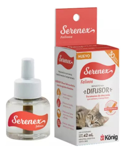 Serenex Difusor Felinos Repuesto 42 Ml