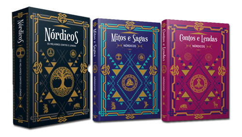 Box Nórdicos Os Melhores Contos E Lendas - 2 Livros + Pôster