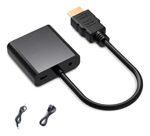 Soonhua Hdmi-adaptador Para Vga Soporte Audio 3 5 Mm 1080p