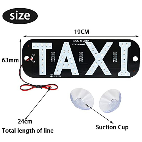 Letrero Led Verde Ysy, Gancho Parpadeante En Forma De Taxi E