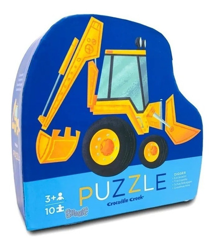 Puzzle Rompecabezas 10 Piezas Camion Excavador Crocodile Edu