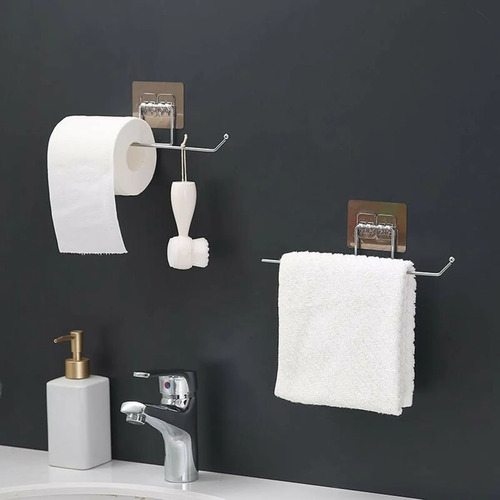 Porta Papel Toalha Alumínio Filme Suporte Parede De Cozinha