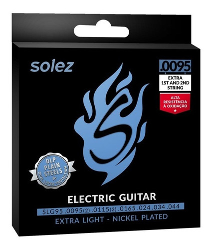 Imagem 2 de 6 de Solez 095 Hibrido SLG 95 Kit 3 Cordas Guitarra Encordoamento