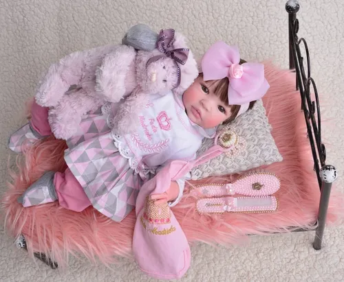 Bebê Boneca Reborn Barata Linda Menina Presente Enxoval