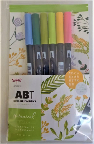 Set Tombow Abt Dual Brush - Contiene 6 Colores Botanical