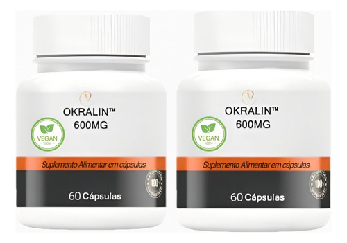 2x Okral-in 600 Mg - 120 Cps Envio Imediato Sem Sabor.