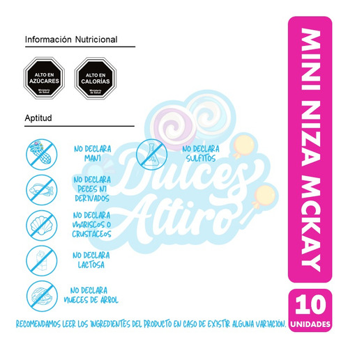 Galletas Mini Niza, Con Cristales De Azúcar (pack De 10 Uni)