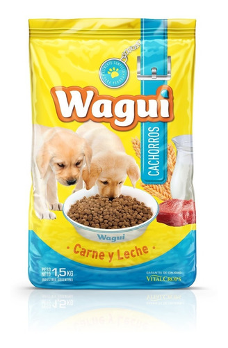 Imagen 1 de 5 de Alimento Balanceado Wagui Perros Cachorros X 1,5 Kg