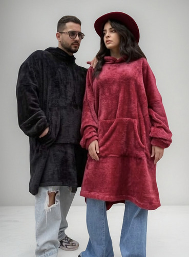 Maxi Buzo Peluche Teddy Unisex X 2 Unidades Promo