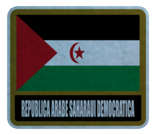 Parche Felpa Para Coser 7cm Set X4 Bandera Rep Saharaui Republica Arabe Saharaui-01 Republica Arabe Saharaui-01