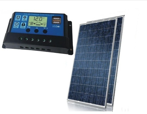 Kit 2x Painel Placa Célula Energia Solar Fotovoltaica 30w