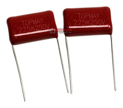 2 Capacitores Poliester 2,2uf 250v Para Tweeter Mini Tweeter