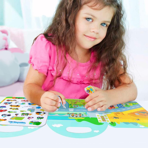 Set 6 Libros De Stickers Reutilizables Para Niños