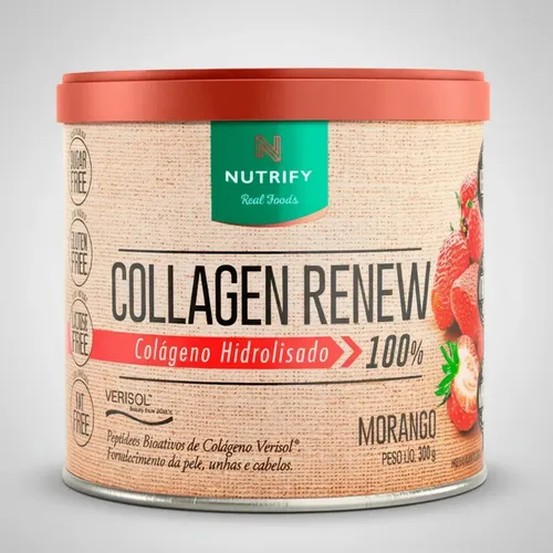 Colágeno Nutrify Renew Pó Sabor Morango 300g