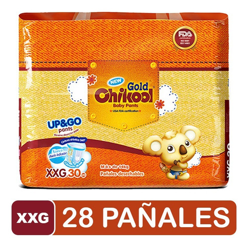 Chikool pañales gold elige la talla tamaño XXG 28 Pañales