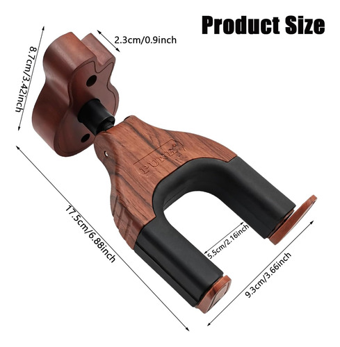 Xhkdsymc Soporte De Pared Para Guitarra, Bloqueo Automático,