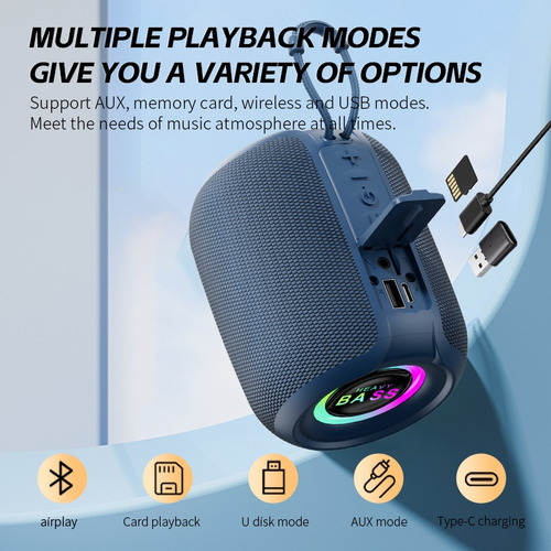 Mini Altavoz Bluetooth - Compacto, Resistente Y Con Bass