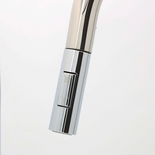 Llave Monomando Fregadero Tarja Retráctil Pre Lavado Cromado Acabado Brillante Color Plateado