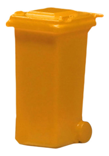 Miniaturas A Escala 1/64, Mini Bote De Basura, Mesa Amarillo