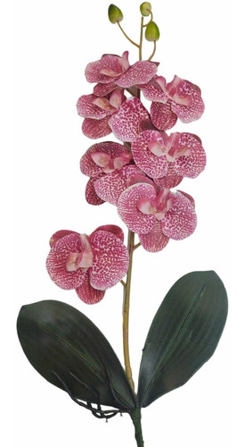 Flor Artifical Orquidea Real Ao Toque Haste 56cm Pink Listra