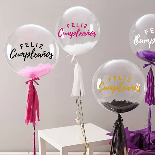 Vinil Feliz Cumpleaños Para Globos Y Cajas