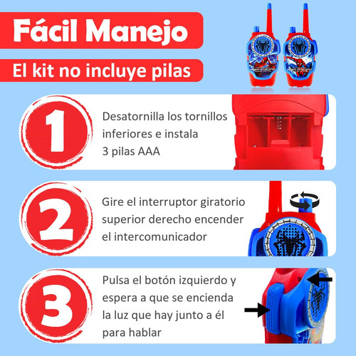 Walkie Talkie Para Niños, 2 Pzs Walkie Talkie De Juguete,