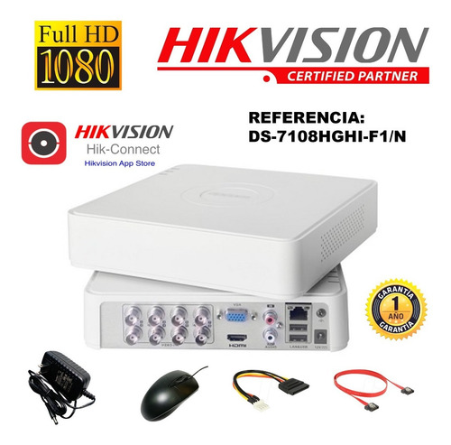 Imagen 4 de 9 de Combo Hikvision Turbo Hd Dvr 4ch + 4c 1080p Fullhd + D,d 1tb