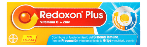 Redoxon Plus Vitamina C + Zinc C/10 Tabletas Efervescentes Sabor Naranja
