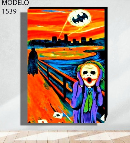 Cuadro Decorativo Joker Grito Batman Meme Sala Grafit Textur