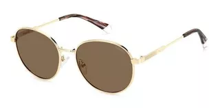 Lentes De Sol Polaroid Pld 4135/s/x Diseño Gold Brown