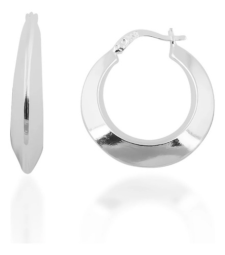 Aros Argollas Plata 925 Inflada Grandes Redondas (arg20053)