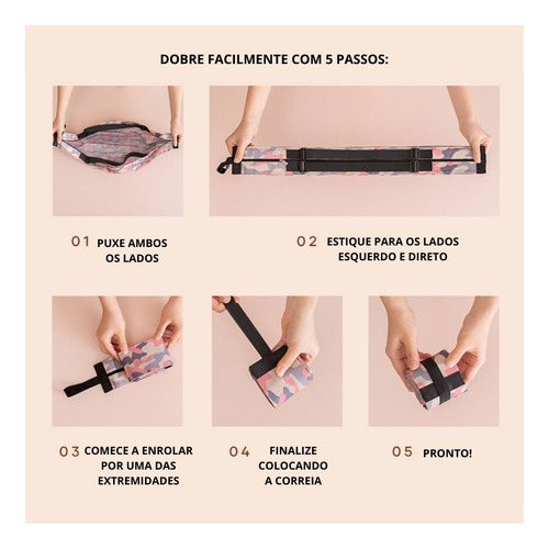 Mala Para Viagem Leve Prática Grande Bolsa De Mão Viagem Dobrável Com Zíper Saco De Armazenamento Leve Grande Capacidade Zafin Cor Onça