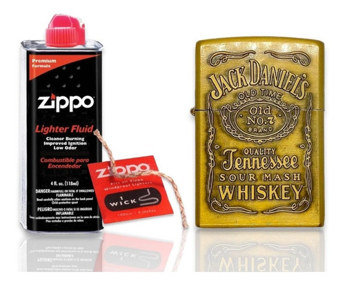 Kit Zippo / Gas Mecha + Encendedor Tipo Zippo Jack